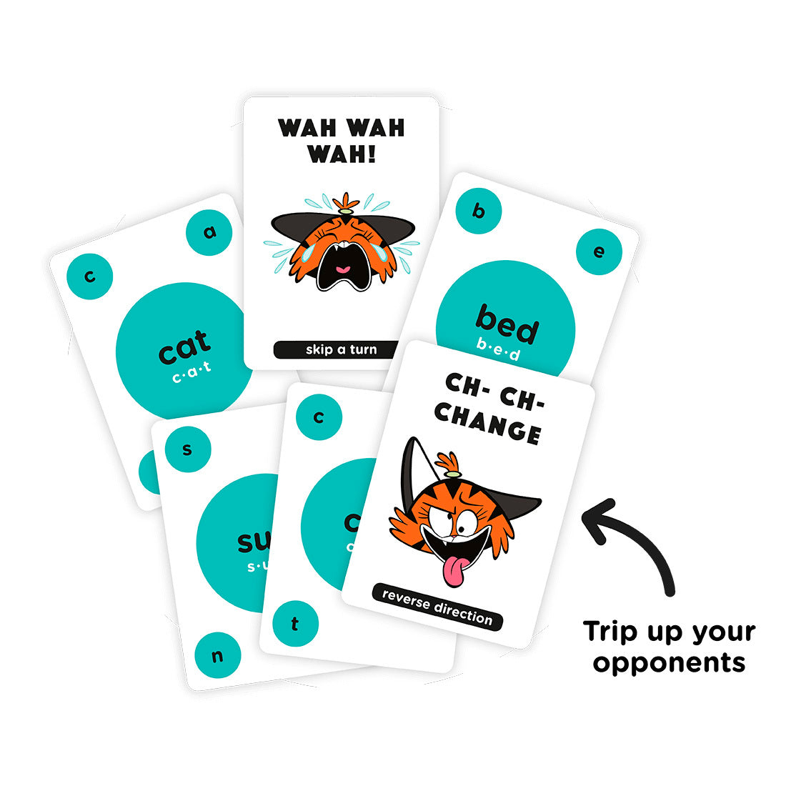 BBB Amazon DK card game with cat illustrations and text