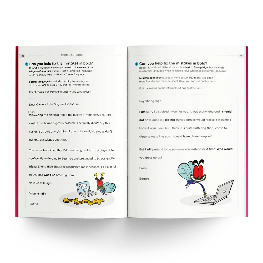 Grade 5 Stupendous Workbook - Contractions Examples