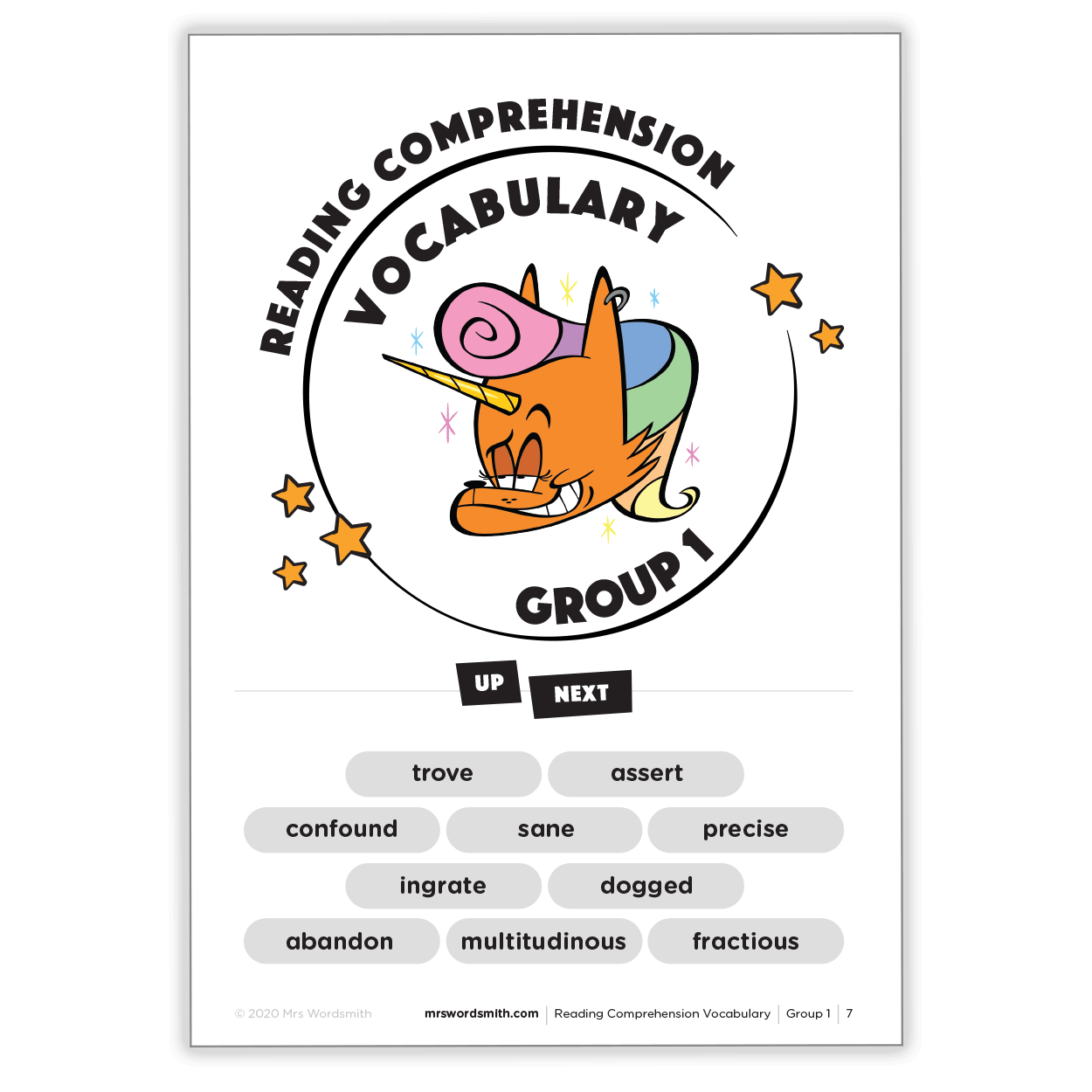 Reading Comprehension Vocabulary + 3 months free of Word Tag ® Video Game