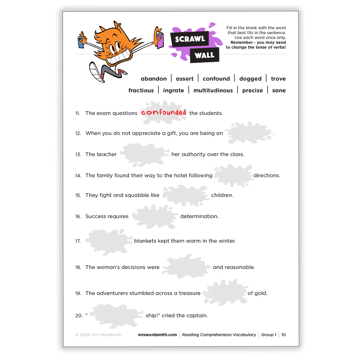 Reading Comprehension Vocabulary + 3 months free of Word Tag ® Video Game