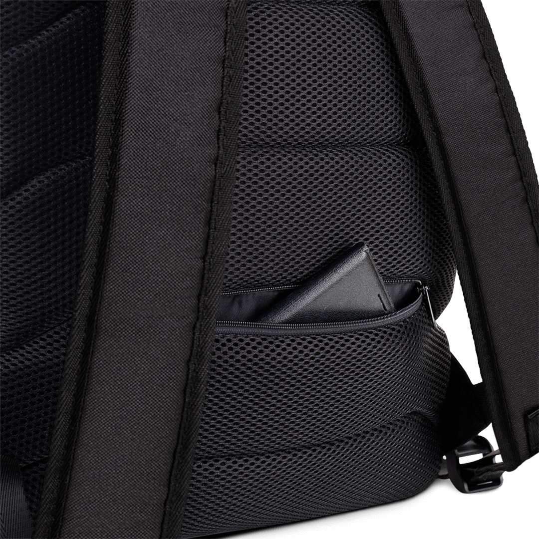 Close-up of back with pocket and phone