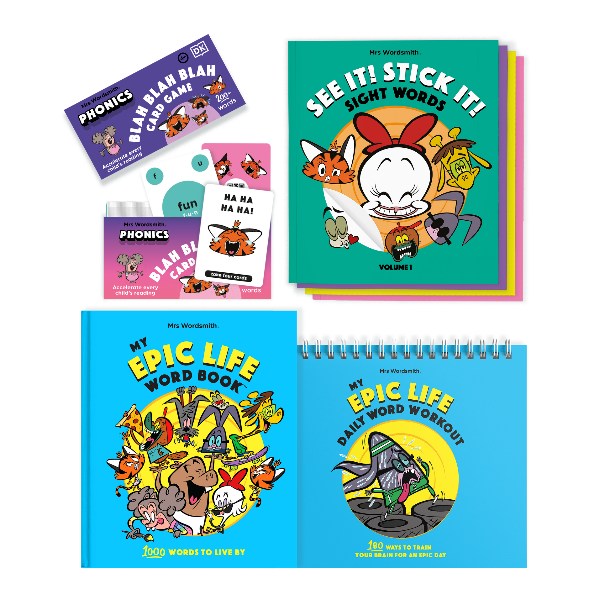 Phonics games and sight word books