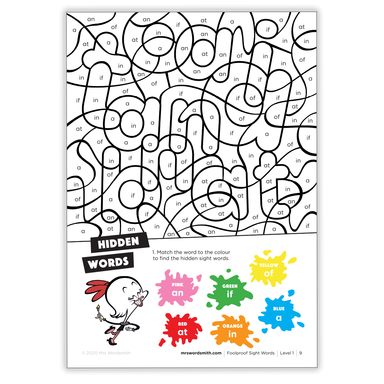 Sight Words Hidden Words Puzzle - Product Page Carousel 3