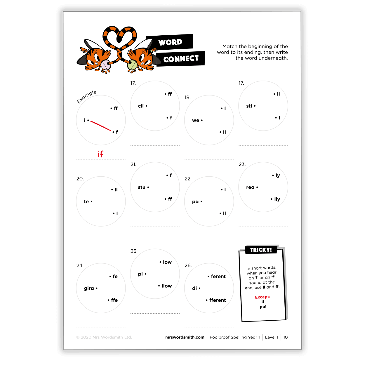 Year 1 Spelling - Word Connect Activity