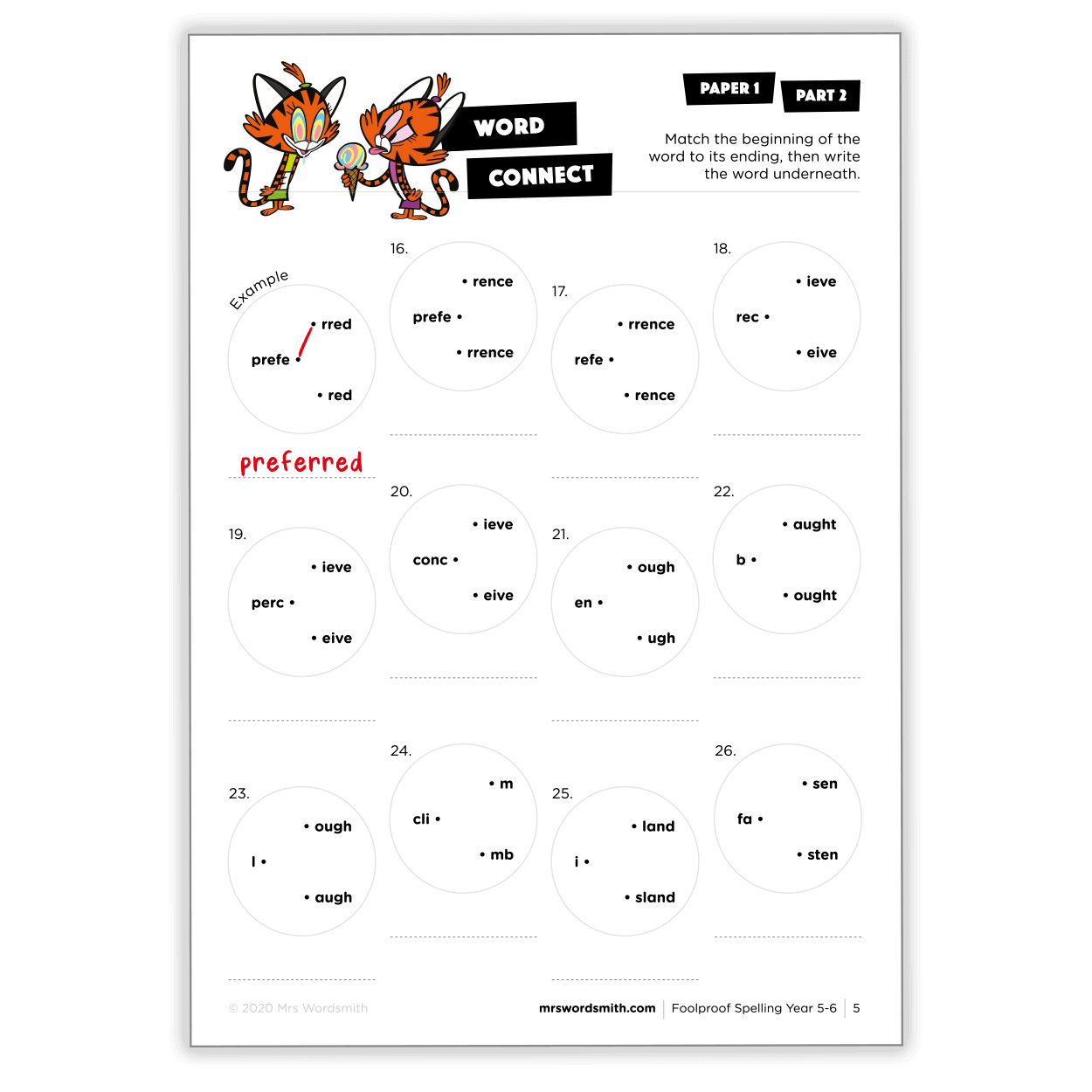 Connect words activity