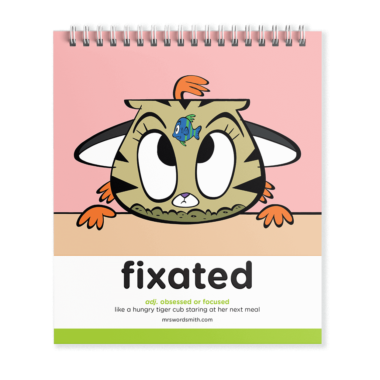 Fixated word card illustration