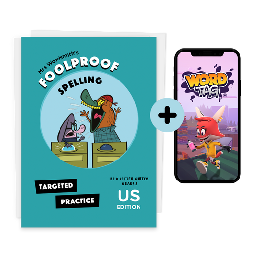 Year 2 US Spelling Practice Book & Word Tag App